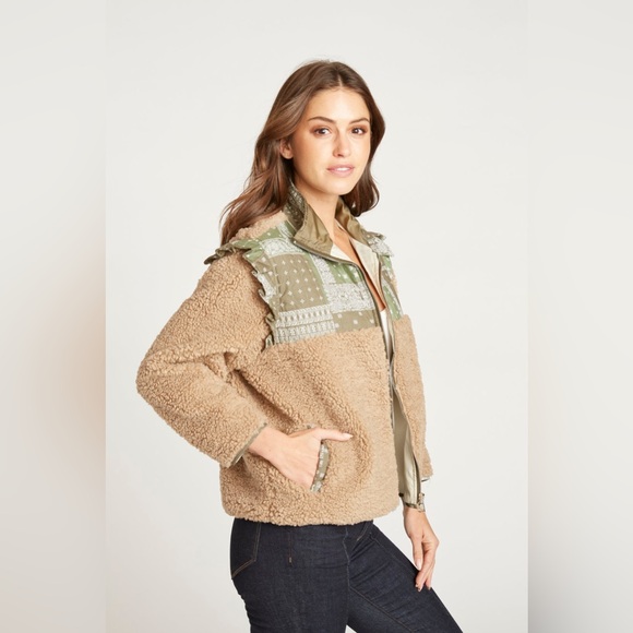 🆕 DRIFTWOOD | FLEECE SHERPA JACKET | OLIVE BANDANA | SIZE: L - Picture 2 of 5
